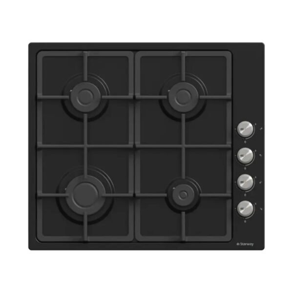 سطح 4شعلة بلت ان غاز ستار واي 60*60 سم زجاج أسود