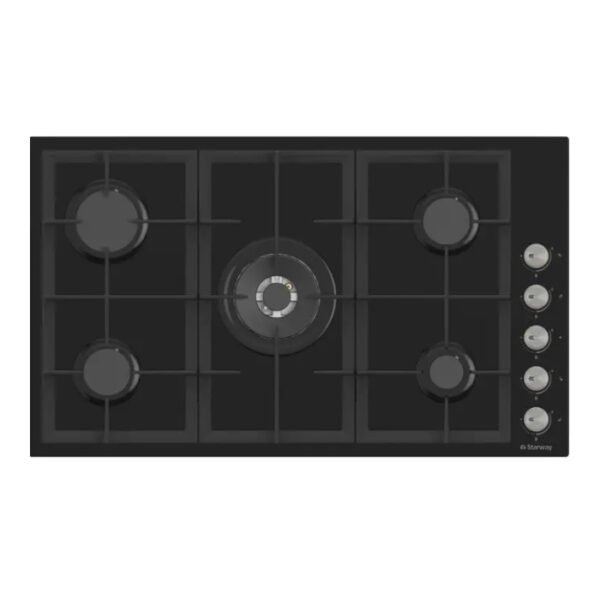 مسطح غاز بلت ان ستار واي 5 شعلة 60*90 سم - اسود