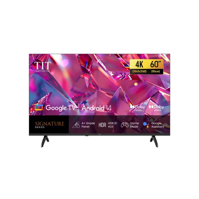 شاشة 60 بوصة TIT أندرويد 14 4K UHD - Google TV